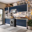 Lavanderia Modulada Kappesberg Celeste 9 Peças Branco/azul Lavanderia Modulada Kappesberg Celeste 9 Peças Branco/azul