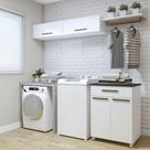 Lavanderia Modulada Magé 2 Arm Aéreos E Balcão Kaiki Móveis Branco
