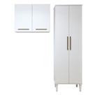 Lavanderia Modulada São Gonçalo 1 Armário Multiuso e Armário Aéreo - Kaiki Móveis Lavanderia Modulada São Gonçalo 1 Armário Multiuso e Armário Aéreo - Kaiki Móveis