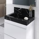 Lavatório em Porcelanato para Banheiro Slim 60cm com Cuba Esculpida