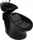 Lavatório para salão Neon Cuba Móvel com Porta Shampoo Preto