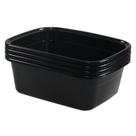 Lavatório, prato, banheira, Knifefish 12L, plástico preto, 4 pacotes