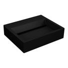 Lavatório Retangular com Mesa e Válvula Oculta 56X46cm Ébano Fosco - L.87.94