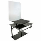 Lavatório Rubi Mármore 48x35cm Preto com Espelho - 0175 - DULLUC