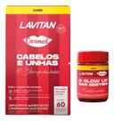 Lavitan Carmed Cabelos e Unhas 60 Mastigáveis Morango Sabor:Iogurte de Morango