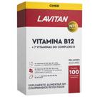 Lavitan Vitamina B12 + 7 Vitaminas do Complexo B Completo com B1 B2 B3 B5 B6 B7 B9 100 Comprimidos Suplemento