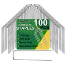 Lawn Staples Luijnbn, pacote com 100 unidades de ferro galvanizado, 12 cm de comprimento