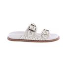 Layla - Papete Tramada Off White Fivelas Douradas