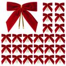 Lazos de Terciopelo Rojo Utehilly para Navidad, 24 Piezas para Decoración