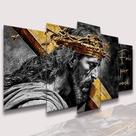 lConjunto Quadro Decorativo Mosaico Com Foto Personalizado Jesus Cristo PVC Decoração para Sala de Jantar Quarto Casal