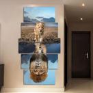 lConjunto Quadro Decorativo Mosaico Com Foto Personalizado Leão PVC Decoração para Sala de Jantar Quarto Casal