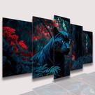 lConjunto Quadro Decorativo Mosaico Com Foto Personalizado Pantera PVC Decoração para Sala de Jantar Quarto Casal