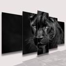 lConjunto Quadro Decorativo Mosaico Com Foto Personalizado Pantera PVC Decoração para Sala de Jantar Quarto Casal
