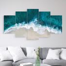 lConjunto Quadro Decorativo Mosaico Com Foto Personalizado Praia Deserta PVC Decoração para Sala de Jantar Quarto Casal