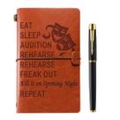 Leather Journal Muzuis Theater Life com capa impermeável Leather Journal Muzuis Theater Life com capa impermeável
