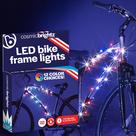 LED Bike Frame Rope Light Brightz CosmicBrightz Patriotic