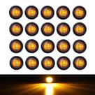LED Clearance Bullet Marker Lights TMH, pacote com 20