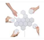 Led Colmeia Toque Luz Ima Parede Combinável 5 Unidades
