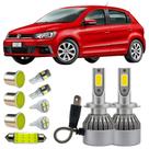 Led Farol Baixo Teto Placa Ré VW Gol G5 G6 G7 G8 Foco Duplo