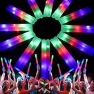LED Foam Glow Sticks wellent 68 unidades com 3 modos coloridos