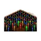 Led guirlanda de natal luz corda pilar gelo cortina luz rua jardim ue padrão americano plug navidad