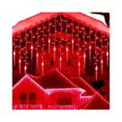 Led guirlanda de natal luz corda pilar gelo cortina luz rua jardim ue padrão americano plug navidad