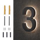 LED House Numbers MIDIT 6 polegadas retroiluminado em aço inoxidável LED House Numbers MIDIT 6 polegadas retroiluminado em aço inoxidável