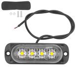 Led Luz Grade Retangular Para Camionete 4 Leds Branco