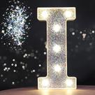 LED Marquee Letter Lights Pooqla Silver Letter I Decoration