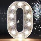 LED Marquee Letter Lights Pooqla Silver Letter O Night Light