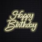 Led Neon em Acrílico - Happy Birthday 0,63 x 0,41cm