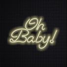 Led Neon em Acrílico - Oh Baby 0,55 x 0,37cm
