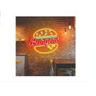 led neon hamburguer - 50cm com fonte