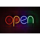 Led neon open (cores/35.5x60.9cm)