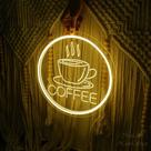 Led neon personalizado coffee - 30cm com fonte