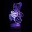 LED Night Light Hearts Bears 3D que muda de cor para crianças LED Night Light Hearts Bears 3D que muda de cor para crianças
