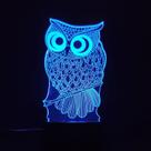 LED Night Light Owls 3D que muda de cor para crianças e crianças R LED Night Light Owls 3D que muda de cor para crianças e crianças R