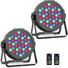 LED Par Lights YeeSite 36W 36LED RGB ativado por som, pacote com 2 unidades