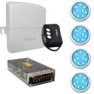 Led Piscina - Kit 4 Led Monocromático 9w + Central + Control