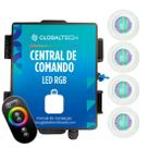 Led Piscina - Kit 4 Pratic SMD com Central com Controle Touch