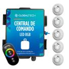 Led Piscina - Kit 5 Led RGB 9W Luxpool + Central de comando + Controle touch