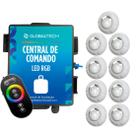 Led Piscina - Kit 9 Led RGB 9W Luxpool + Central de comando + Controle touch