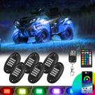 LED Rock Lights TDE Explorer. Iluminação de 6 cápsulas RGB para veículo LED Rock Lights TDE Explorer. Iluminação de 6 cápsulas RGB para veículo
