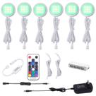 LED sob as luzes do gabinete AIBOO RGB que mudam de cor (6 luzes)