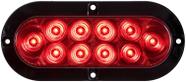 LED Stop Tail & Turn Light Optronics 6 Oval 10D vermelho
