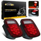 LED Stop Turn Tail Stud Lights Partsam vermelho/branco para Jeep
