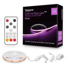 LED Strip Lights Tatazone 5m Pink COB 1920 LEDs com controle remoto RF LED Strip Lights Tatazone 5m Pink COB 1920 LEDs com controle remoto RF