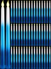 LED Taper Candles Funtery 28 cm Bateria sem chama azul