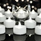 LED Tea Lights Candle Merrynights, pacote com mais de 24 horas, branco