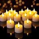 LED Timer Tea Light Yakpo Flameless, pacote com 48 unidades para decoração